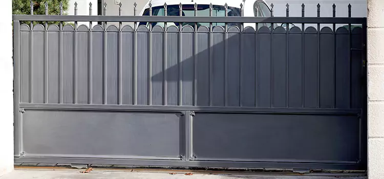 Metal Driveway Gate Installation Orange